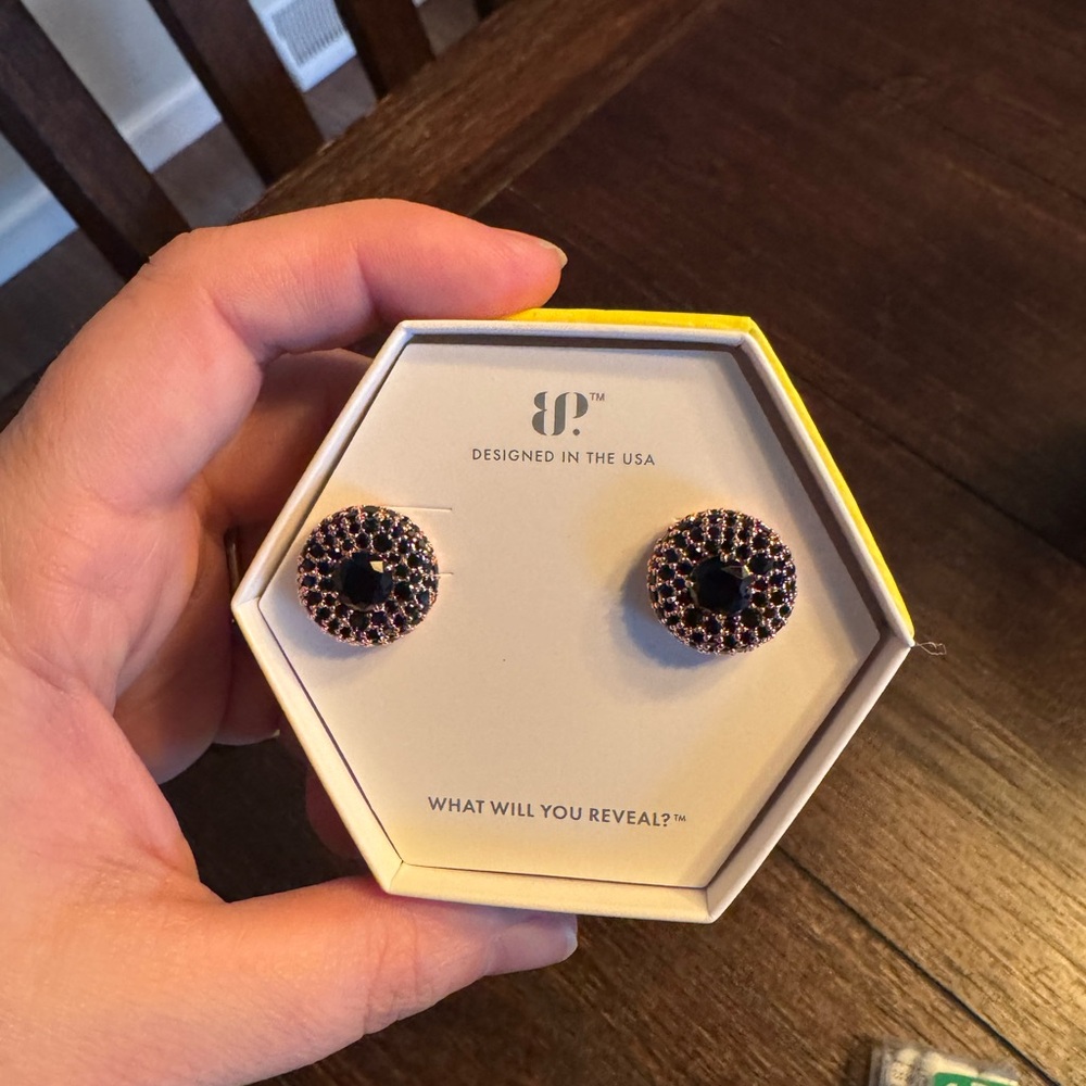 Elegant Black and Gold Earrings